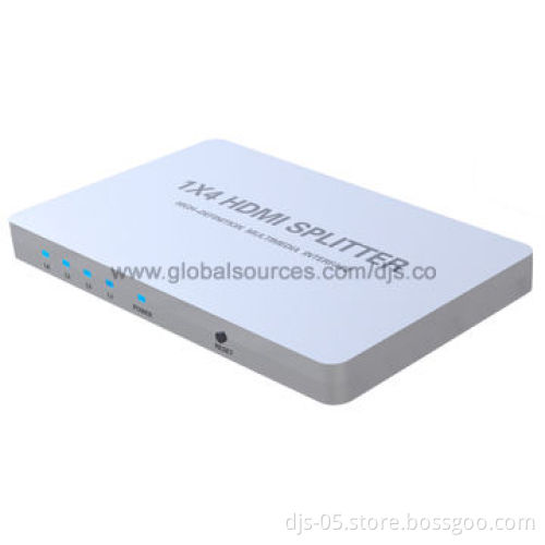 Super Slim HDMI 1 x 4 Splitter with Power Supply, 3D, Full HD 1080P, 4 x 2K, Best Price